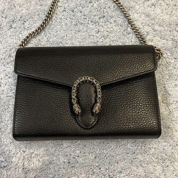 GUCCI DIONYSUS MINI LEATHER CHAIN WALLET - Picture 6 of 16